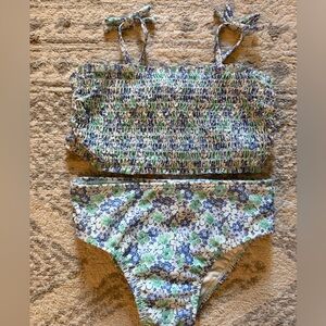 GAP Kids Floral Swim Set - Blue and Green
